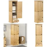 Vidaxl - Kleiderschrank Corona 55x50x170 cm Massivholz Kiefer - Holzschranks - Kleiderschrank - Massivholzkleiderschrank - Kiefernschrank