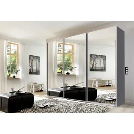 WIMEX Schwebetürenschrank England 313 x 236 x 65 cm Schwarz/Spiegel