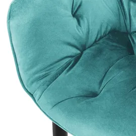 ML-Design Esszimmerstühle 4er Set Petrol, Küchenstuhl mit Dickem Samtstoff