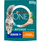 PURINA ONE Senior mit Huhn Katzenfutter 800g (4 Beutel; 3,2kg)
