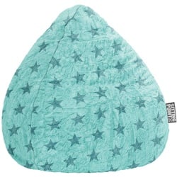 Sitting Point Sitzsack Beanbag fluffy stars XL Stoff Blau Türkis