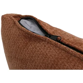 Mendler Relaxsessel HWC-P92 Chenille 82 x 96 x 82 cm Orange mit Liegeposition