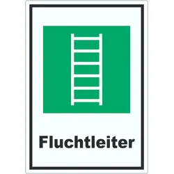 HB-Druck Fluchtleiter Aufkleber A9 (37x52mm)