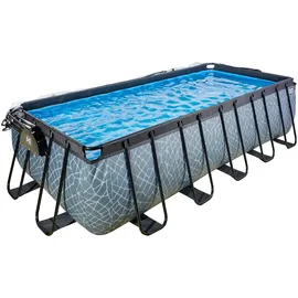 EXIT TOYS Stone Pool 540 x 250 x 122 cm inkl. Sandfilter und Abdeckung