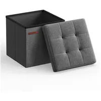 Songmics Sitzhocker (1 St), mit Stauraum faltbarer Hocker Sitzwürfel 30x30x30cm