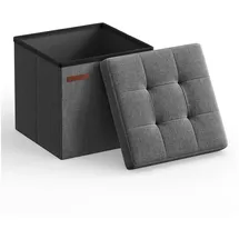 Songmics Sitzhocker (1 St), mit Stauraum faltbarer Hocker Sitzwürfel 30x30x30cm