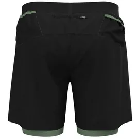 Odlo Herren 2-in-1 Laufshorts X-ALP TRAIL 6 INCH, black - loden frost, S