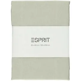 Esprit 2er- Set: Renforcé-Kissenhüllen "E-Harp" in Grau - Gr.: 135x200 cm