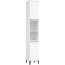 vidaXL Badschrank 30 x 30 x 190 cm Weiß Holz