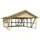 SKANHOLZ Doppel-Carport Schwarzwald 6,84 x 7,72 m unbehandelt inkl. Abstellraum