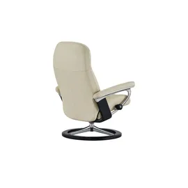 Stressless Relaxsessel Leder 91 x 102 x 79 cm creme mit Hocker
