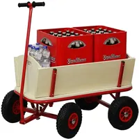 Proregal Profi Bollerwagen BOLLY HxBxT 97x90x60cm, Traglast 150kg, Luftbereifung,