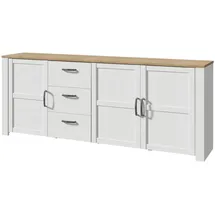 Höffner Sideboard ¦ weiß ¦ Maße (cm): B: 220 H: 87 T: 42.0