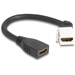 Delock HDMI-Kabel - HDMI weiblich abgewinkelt, Keystone zu HDMI weiblich - 20 cm