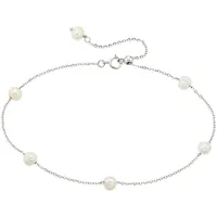aniston jewelry & watches Armband "Schmuck Geschenk Armband mit Perlen", bunt (silberfarben, weiß), ANISTON JEWELRY & WATCHES, Armbänder, Damen, 24cm, Perlen Silber 925 (Sterlingsilber), Perlen, Silber 925 (Sterlingsilber), Armband, mit Perle (synth.)