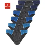 LE JOGGER Slip (Packung, 6 St.), mit kontrastfarbenen Highlights Gr. 7 (XL), grau-blau, , 171675-7