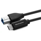 MicroConnect USB-C auf USB 3.0 B 1,8 m Schwarz
