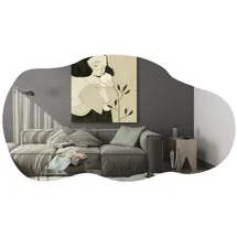 moebel17 Wandspiegel 40 x 72 cm Silber