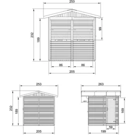 TIMBELA M149Z 2,53 x 2,63 m Beige