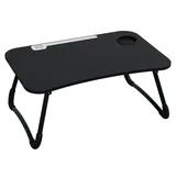 Hago HAGO® Laptoptisch 60x40cm Schwarz Lapdesk klappbar USB Notebook Getränkehalter