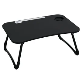 Hago HAGO® Laptoptisch 60x40cm Schwarz Lapdesk klappbar USB Notebook Getränkehalter