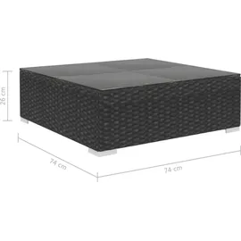 vidaXL Garten-Lounge-Set schwarz 46770