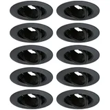 Paulmann Einbauleuchte 10er Set GU10 Schwarz
