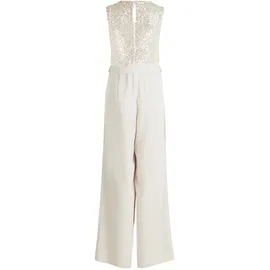 Vera Mont Damen Jumpsuit mit Pailletten 44, Bright Pearl - 44W