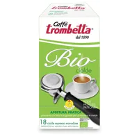 Caffè Trombetta ESE Kaffeepads, Italien Kaffee, Reichhaltiges Aroma und samtiger Geschmack Biologisch - 1 Packungen zu je 18 Kaffeepads