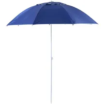 Outsunny Strandschirm 2 in 1 Ø 210 cm blau/weiß