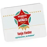 Herz & Heim® Personalisiertes Mousepad mit Wunschname oder Foto Mitarbeiter des Monats