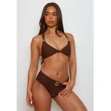 moda minx Bikini Hose Amour Rouched dunkelbraun M