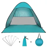 Teenza Pop-Up-Strandzelt, sofortiges Outdoor-Strandzelt, tragbares automatisches wasserdichtes Schattenzelt, geeignet für Familienpicknick, Camping