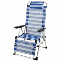 Aktive Liegestuhl Aktive Blau Weiß 149 x 49 x
