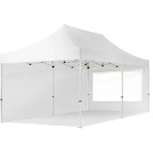 TOOLPORT Faltpavillon 3 x 6 m inkl. 2 Seitenteile Weiß