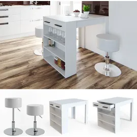 Vicco Esstisch-Set Repose 67 x 100 cm Weiß