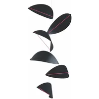 Flensted Mobiles 150s Kites, Black Mobile, schwarz/pink, 80x38cm