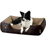 BedDog Hundebett L - Hundekissen - Hundekorb - Hundecouch - Hundesofa - Bezug abziehbar, Waschbar, für Mittel-Kleine Hunde