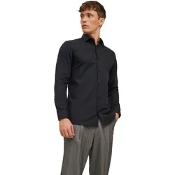 Jack & Jones Herren Freizeit Hemd JPRBLAPARKER Slim Fit Slim Fit Schwarz Slim Fit 12227385 XL