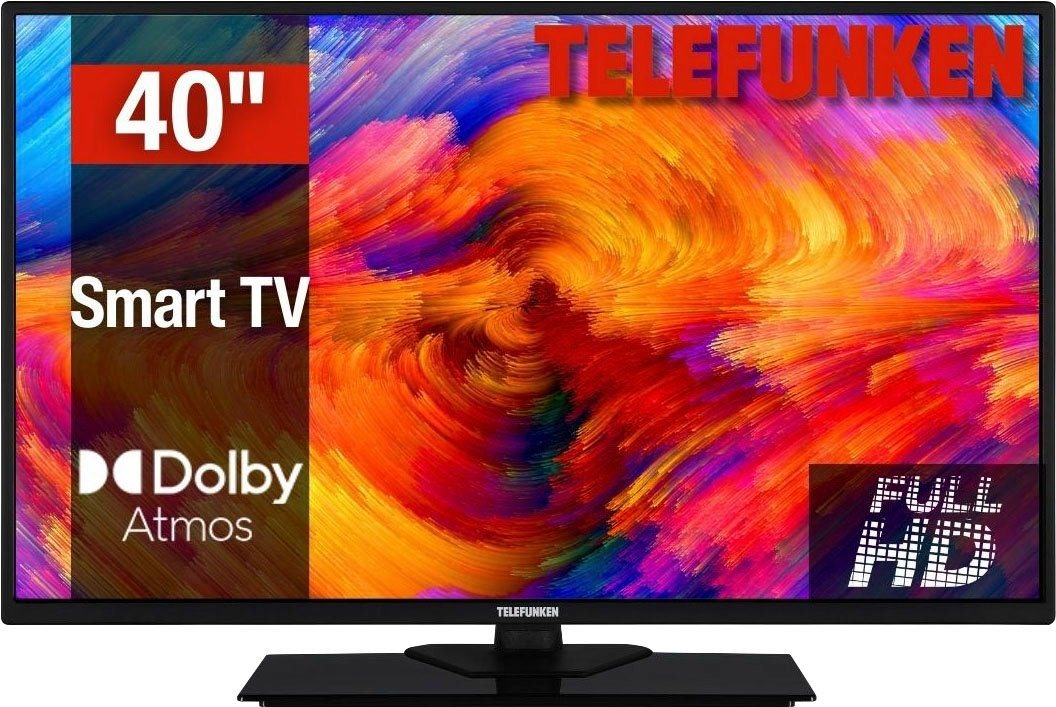 Telefunken D40F550M1CWI LED-Fernseher (102 cm/40 Zoll, Full HD, Smart-TV) schwarz