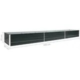 vidaXL Garten-Hochbeet verzinkter Stahl 480 x 80 x 77 cm Anthrazit