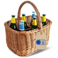 Creative Home Weidenkorb Flaschenkorb 6 Flaschen 40 x 31 x 38 cm braun