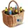 Creative Home Weidenkorb Flaschenkorb 6 Flaschen 40 x 31 x 38 cm braun
