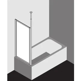 Kermi Vario 2000 Seitenwand V2TWD075142UK 66,4-69,6x140cm, weiß, ESG Opaco