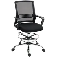Homcom Bürostuhl Ergonomischer Zeichenstuhl Höhenverstellbar Computerstuhl mit Armlehne