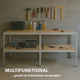 Trutzholm Schwerlastregal Metall 180x120x60 cm silber