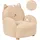 Beliani Kindersessel Katze 40 x 40 x 30 cm Holz beige