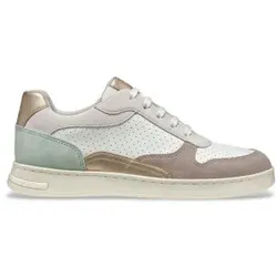 GEOX für Damen. D551BC 022BC Leder Turnschuhe Jaysen mehrfarbig (36), Wohnung, Schnürsenkel, Lässig