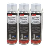 BRUNNENSCHAUM 3x 500ml 1K Schachtschaum Montageschaum Bauschaum