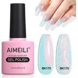 AIMEILI Gel Nagellack Mit Pearl Effekt - Transparent Shimmer Glänzend Glitzer UV LED Soak Off Polish - (170) 10ml